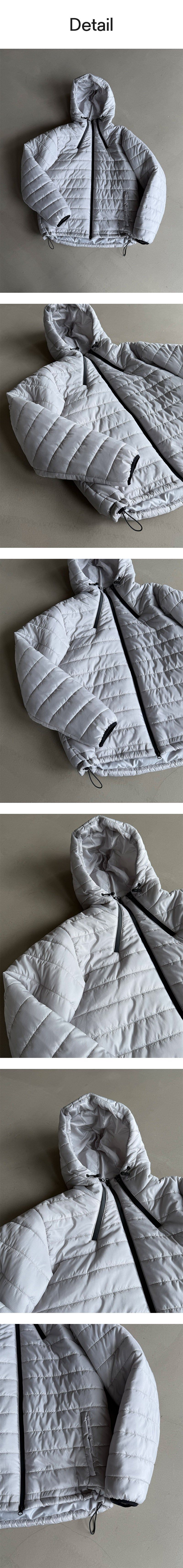 [Unisex] Triple zipper hood padding(4color)