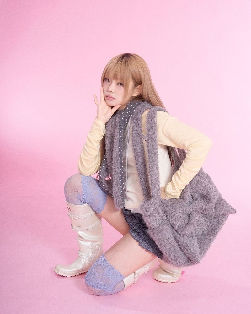 Fluffy Ribbon bag (gray)