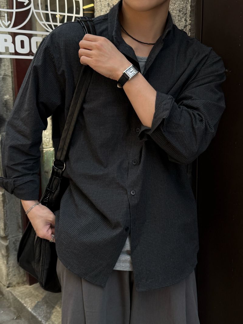 Cowhide metal watch