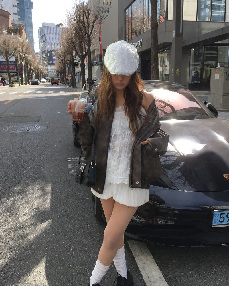 [Made] Rene leather jacket -brown
