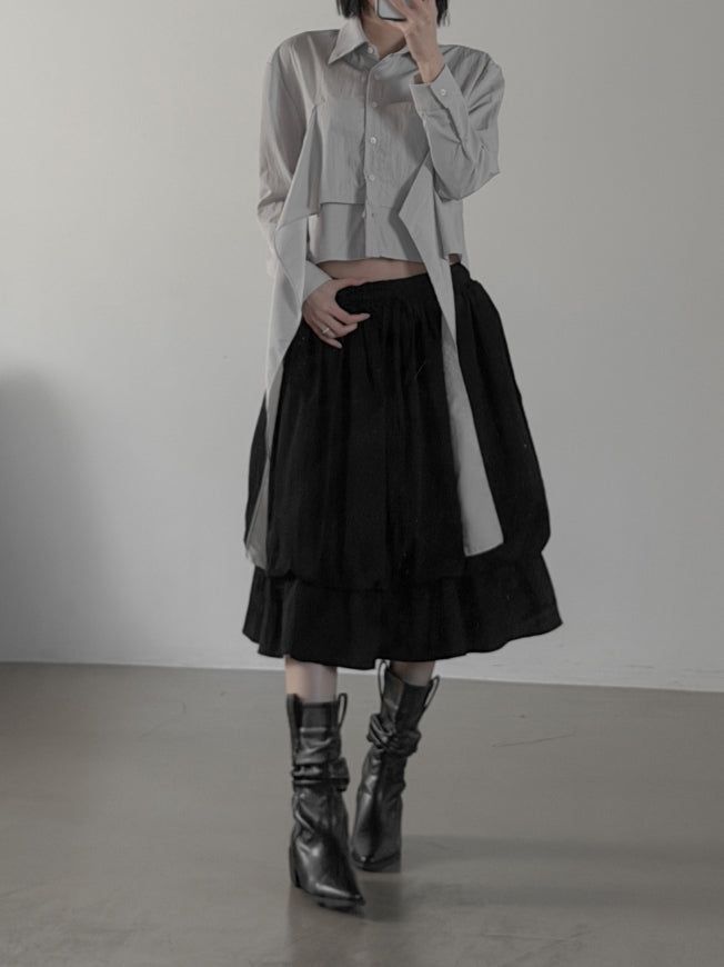 Robe Nylon Knot Crop Shirt