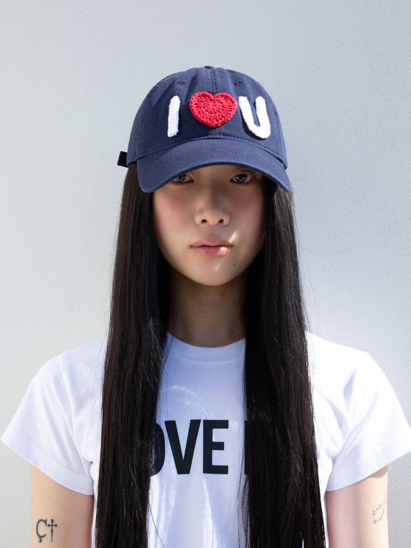 SSESEB（セセブ）の「I ♡ Uクロシェ キャップ / ネイビー（帽子）」