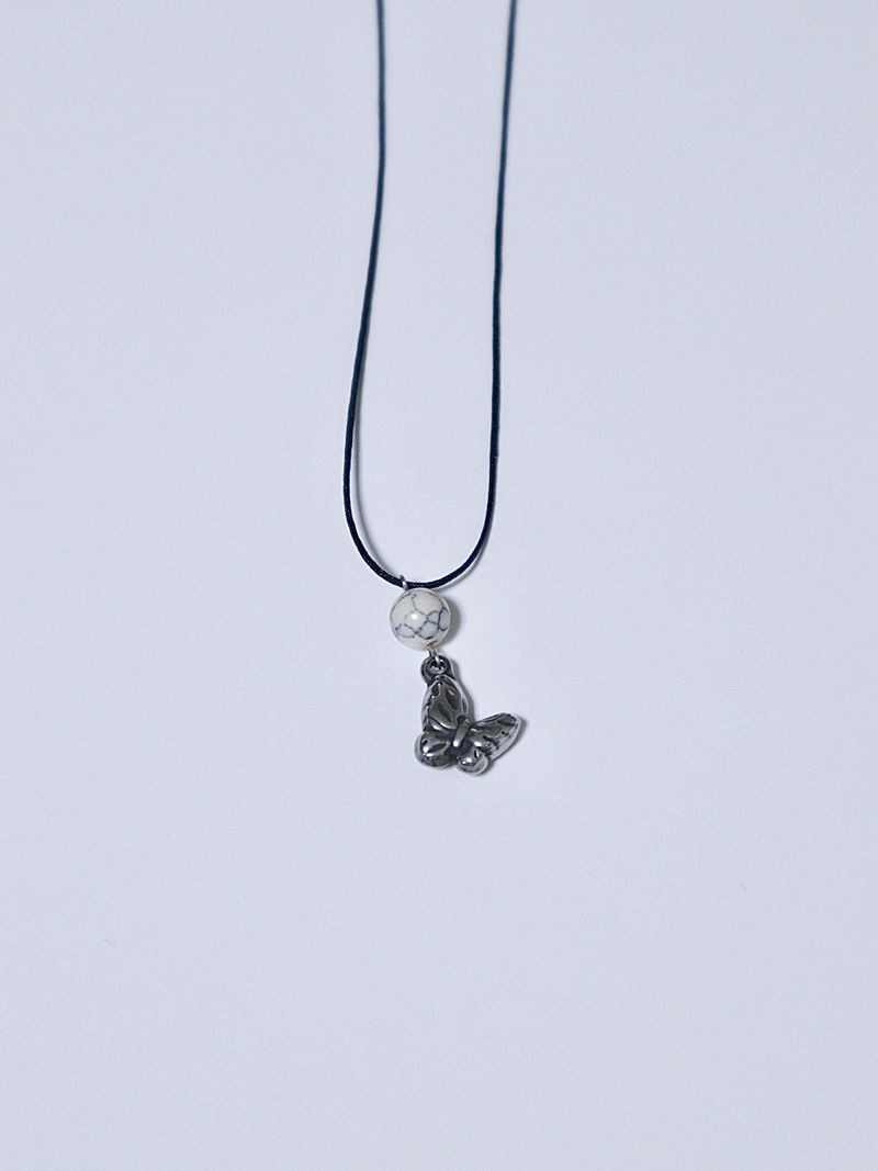 antique butterfly gemstone necklace