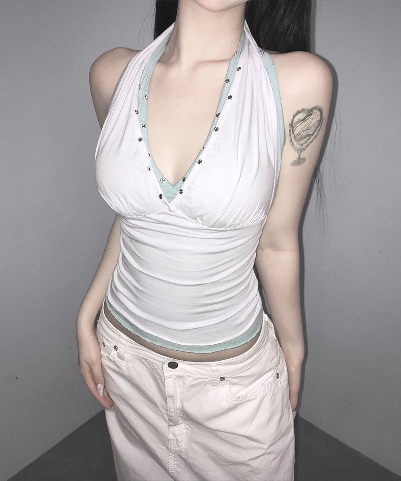 stud halter top (4colors)