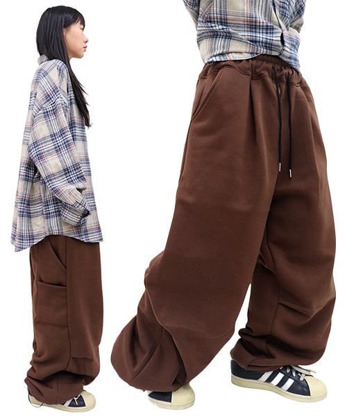 Wide Fleece-Lined Carpenter Pants