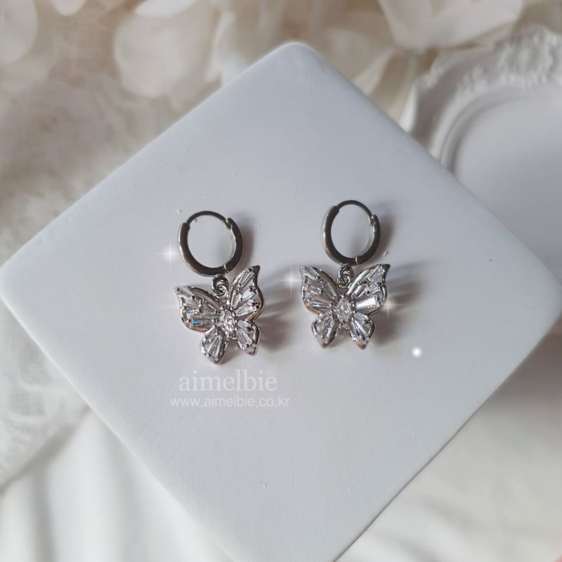 [Aespa Karina Piercing] Butterfly Fairy Huggies Piercing