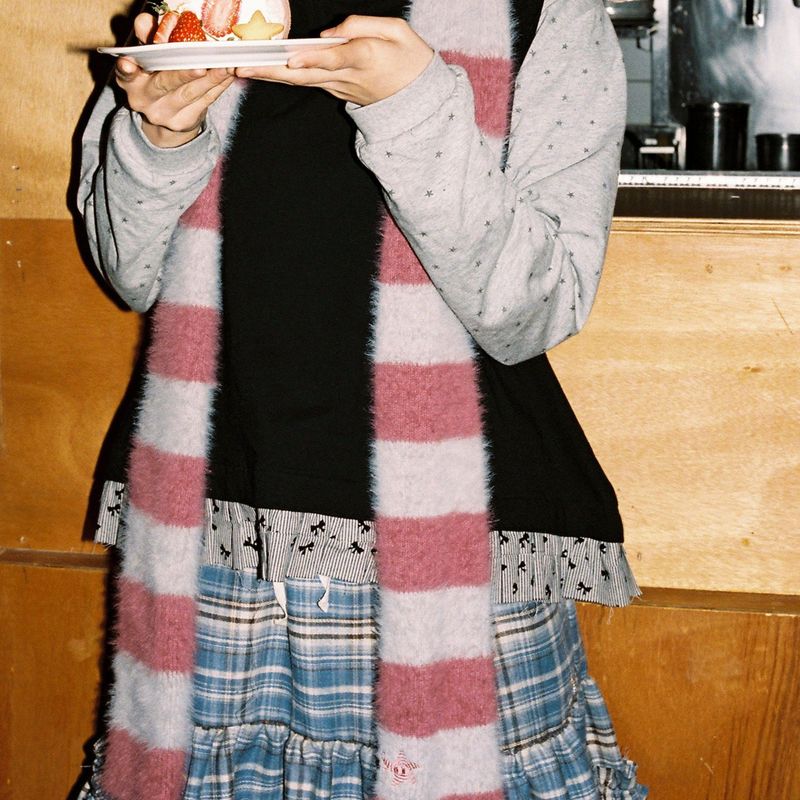 [SUTEKXWEBHOUSE] Check Ruffle Skirt - Blue