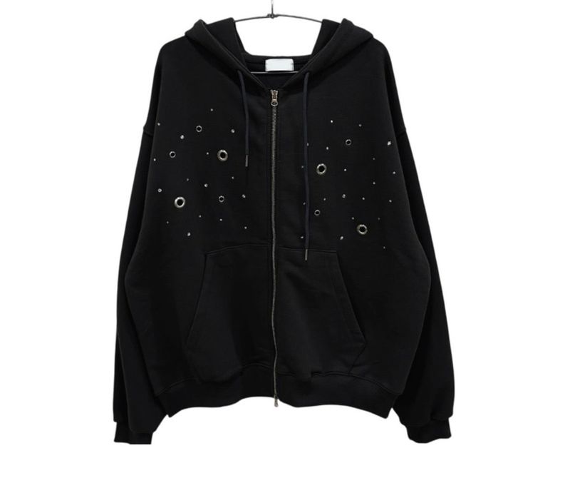 Lize Overfit Eyelet Hood Zip-Up (3c)