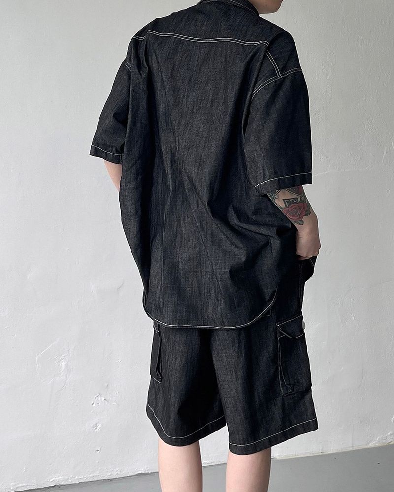 SI denim cargo shorts