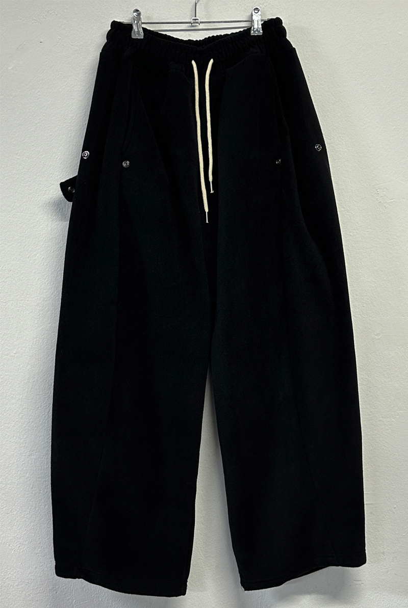 BOTH-SIDES FLEECE SNAP LONG PANTS 🧸🩵🤍6COLOR