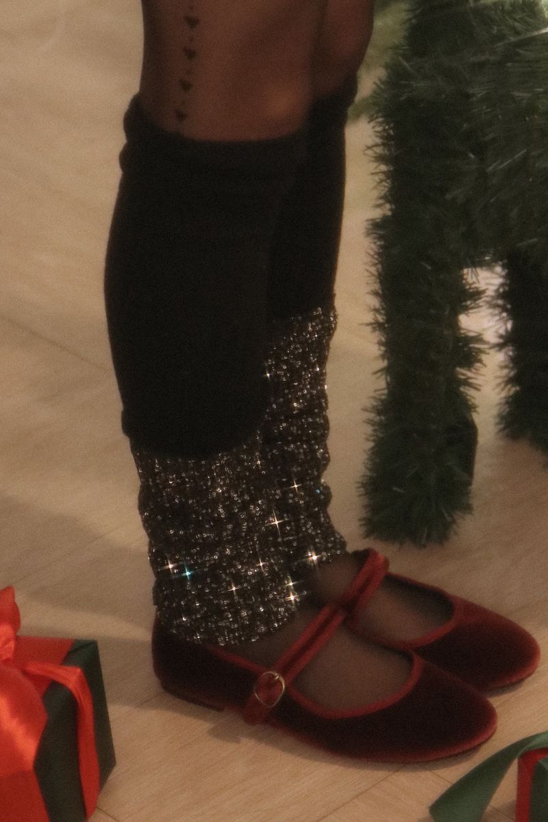 glitter leg warmer