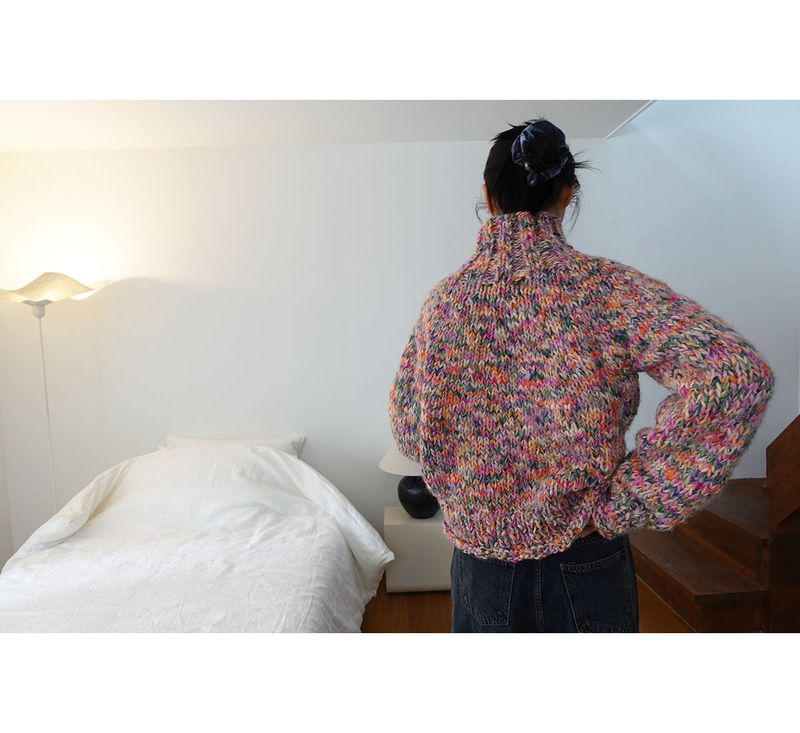 CANDY handmade sweater (with beanie)