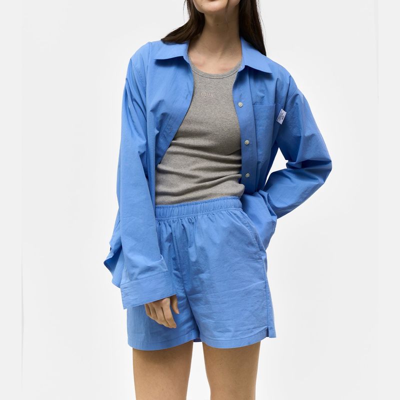 PAPER BUTTON SHIRTS SET_BLUE