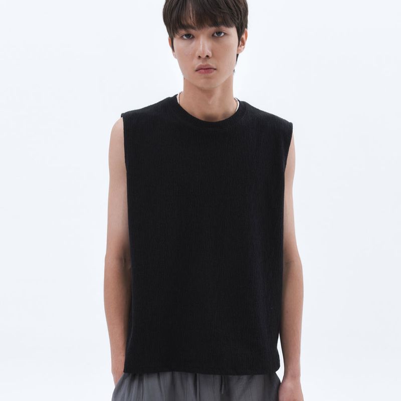 TRIP LE SENS（トリプルセンス）の「Logo Plate Over Sleeveless__Black（Tops）」