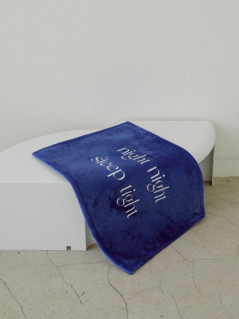 night night mini rug - blue