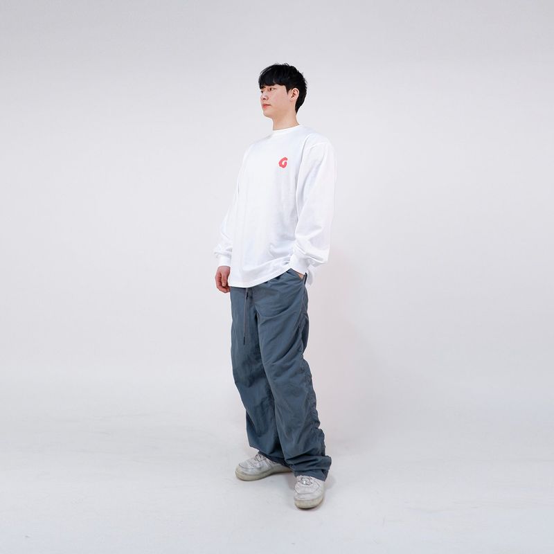 GF MAIN LOGO LONGSLEEVE - ( White )
