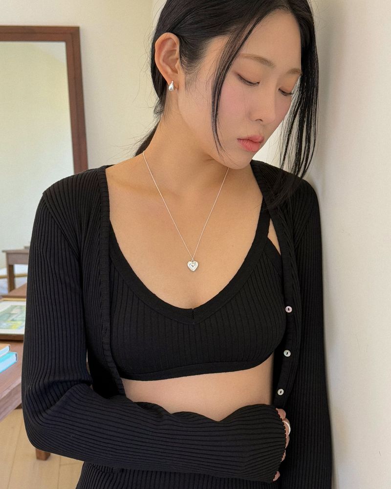 Puff puff earring (silver)