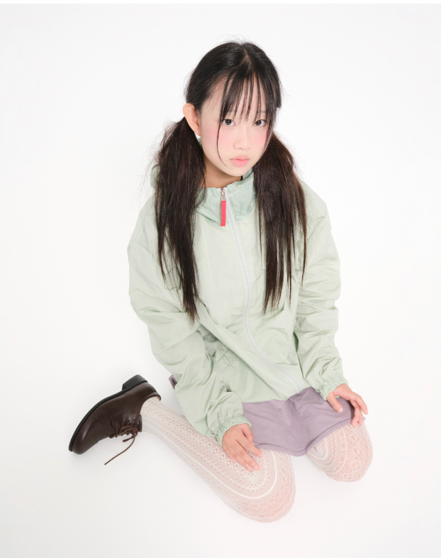 howu（ハウユ）の「フーディドミックスウィンドジャケット(ミント) （ジャケット/アウター）」