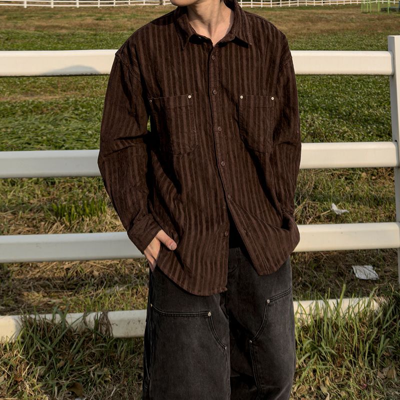 Berl heavy corduroy rivet shirt