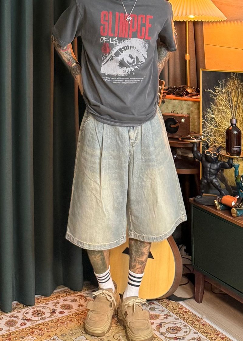 Slub Tin Chung Bermuda Denim