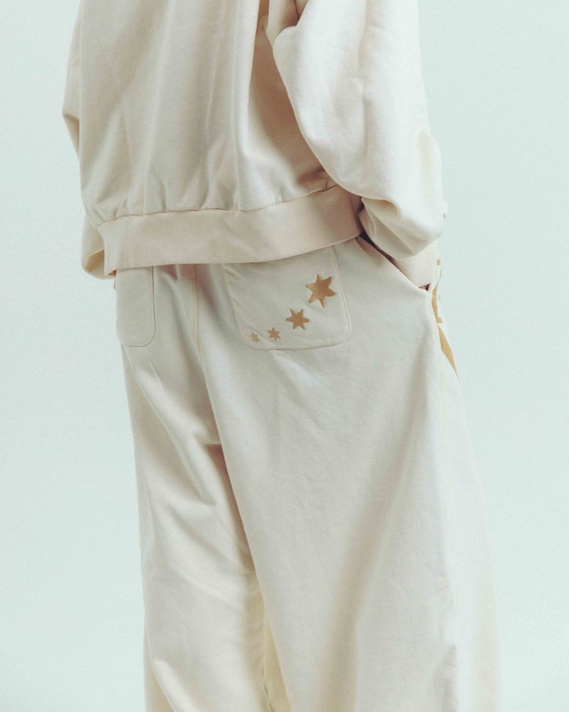 nsn logo sweat pants -ivory-