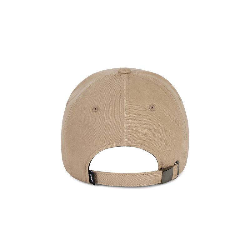 Stud logo over fit ball cap BEIGE