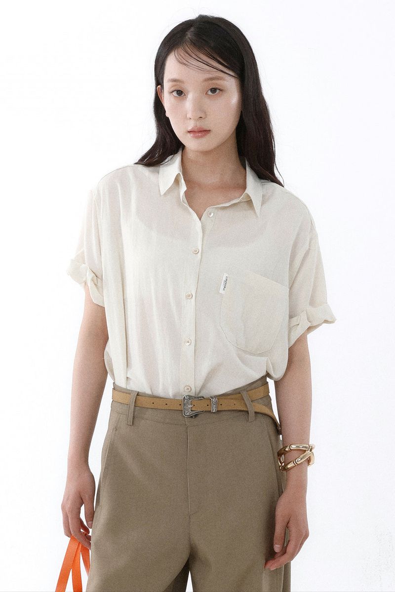SUMMER ROLL-UP SHIRT_SAND BEIGE