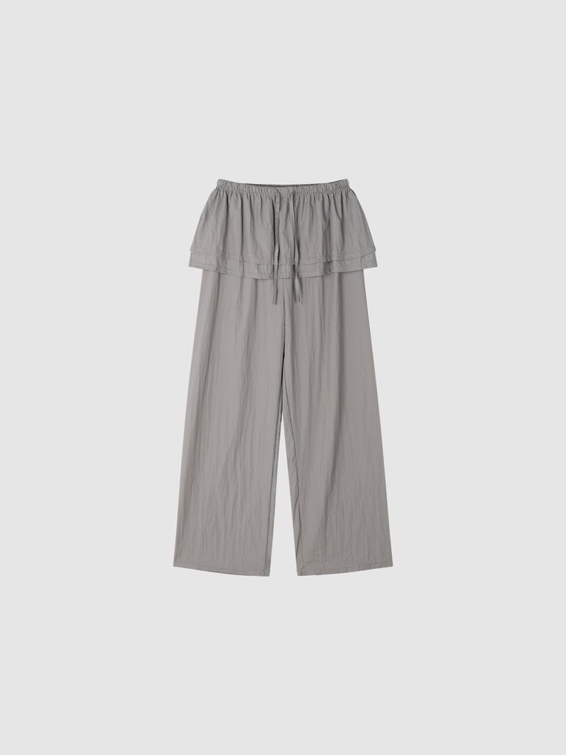 Crinkle Nylon Skirt Pants (3c)