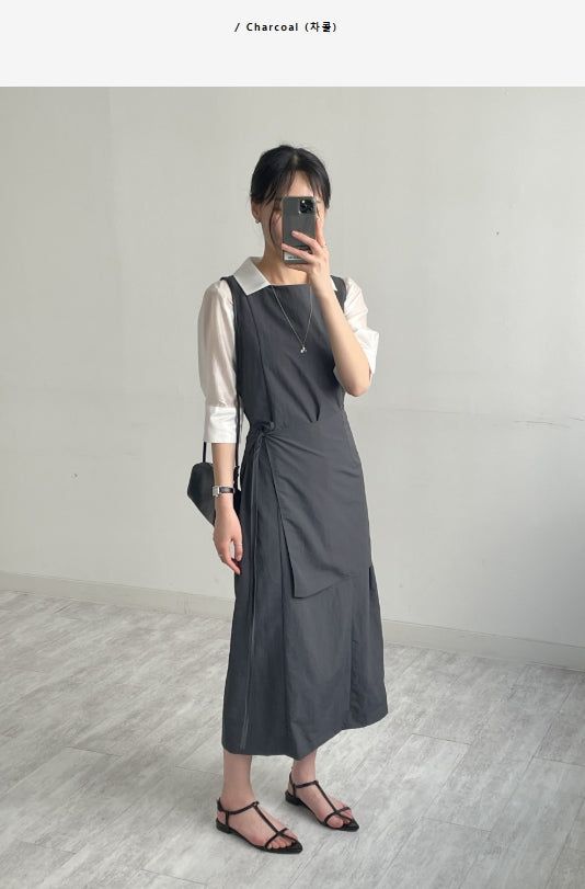 Joanne Nylon Sleeveless Wrap One Piece