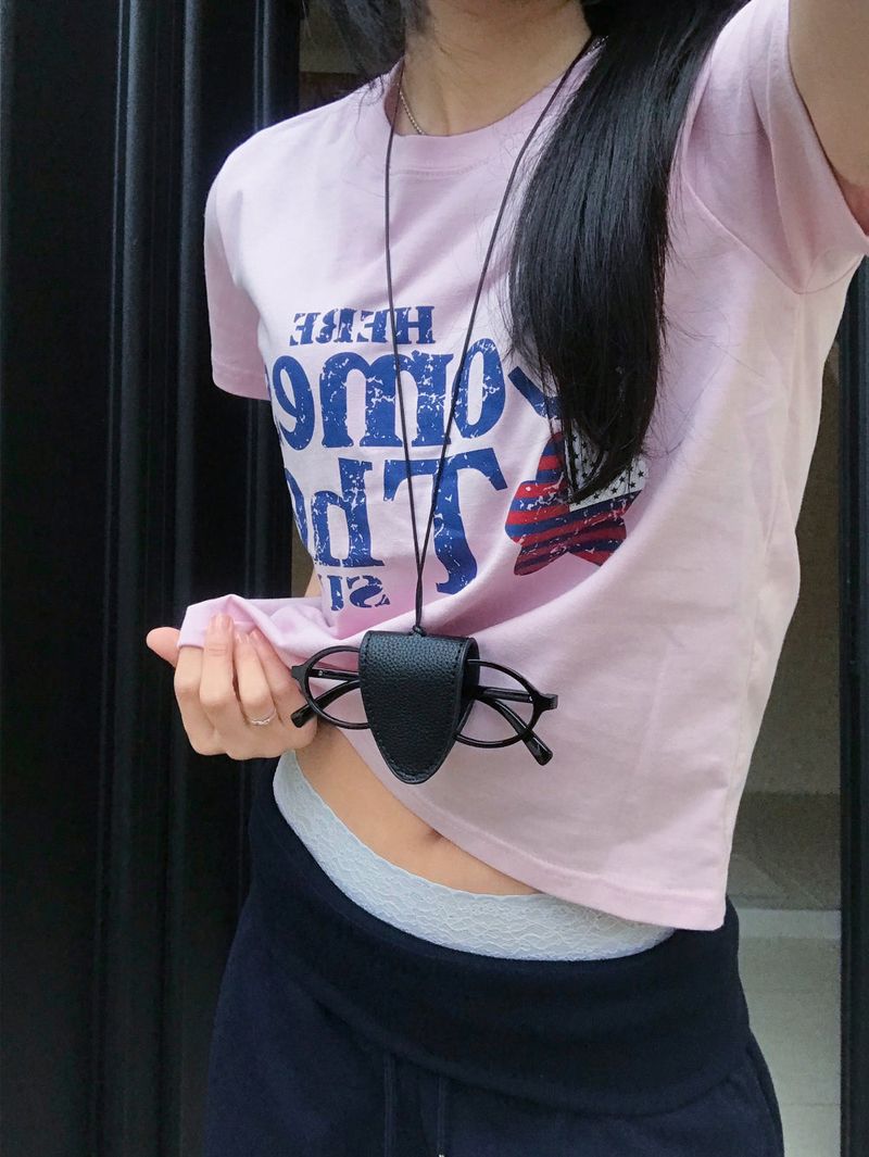 Tiny Summer Comes Strar Lettering Half Sleeve T-shirt
