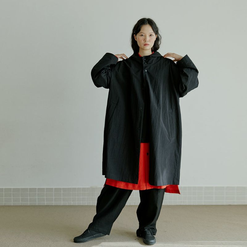 unisex rain coat black