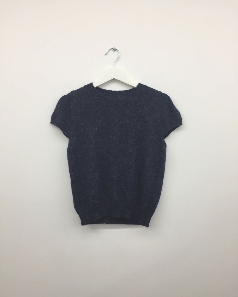 Kiko cap sleeve half knit (2color)
