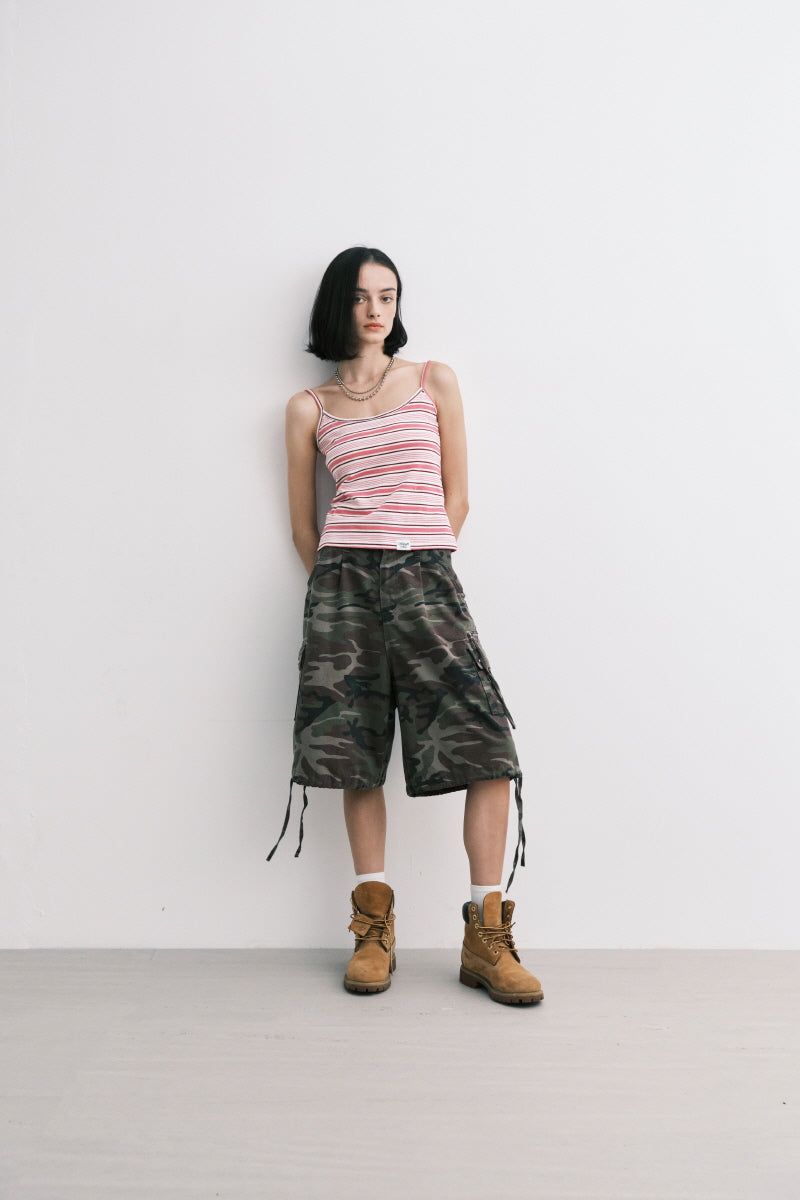 stripe sleeveless (pink)