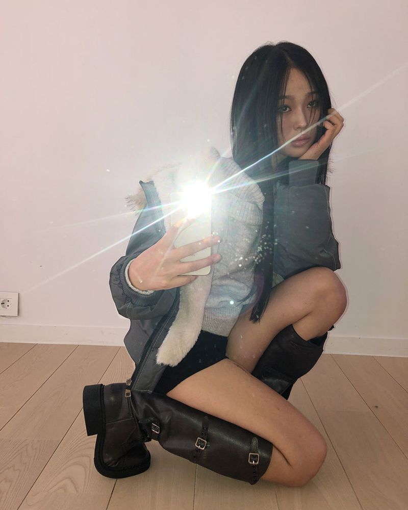 Kait Snap Button Stitch Oversized Fur Parka Jacket