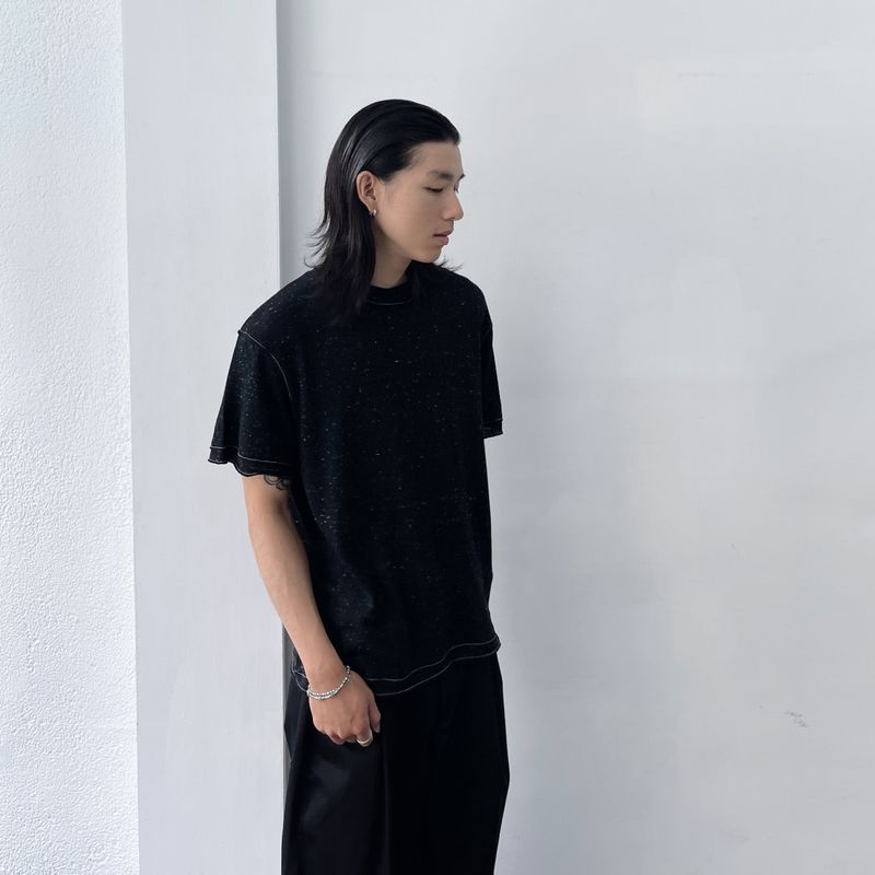 Speckled Reverse Seam Tee