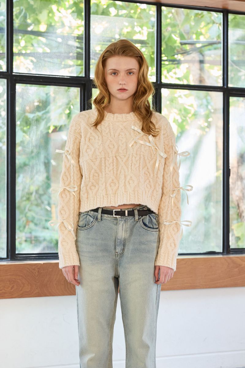 ARIKIM（アリキム）の「WHIMSICAL WOOL RIBBONE KNIT / IVORY（Tops）」