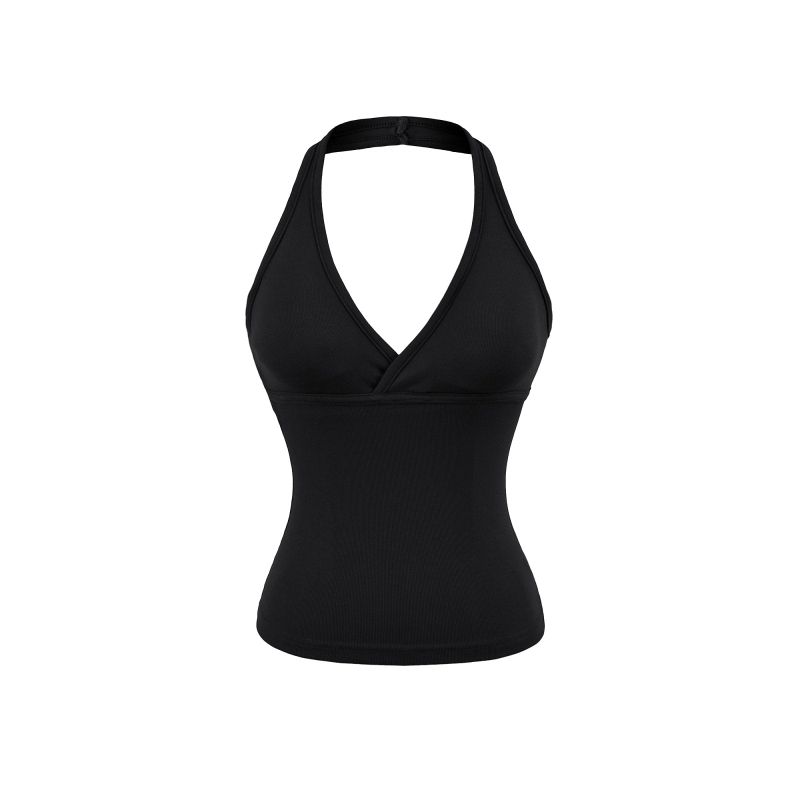 Rosie Deep V Halter Sleeveless