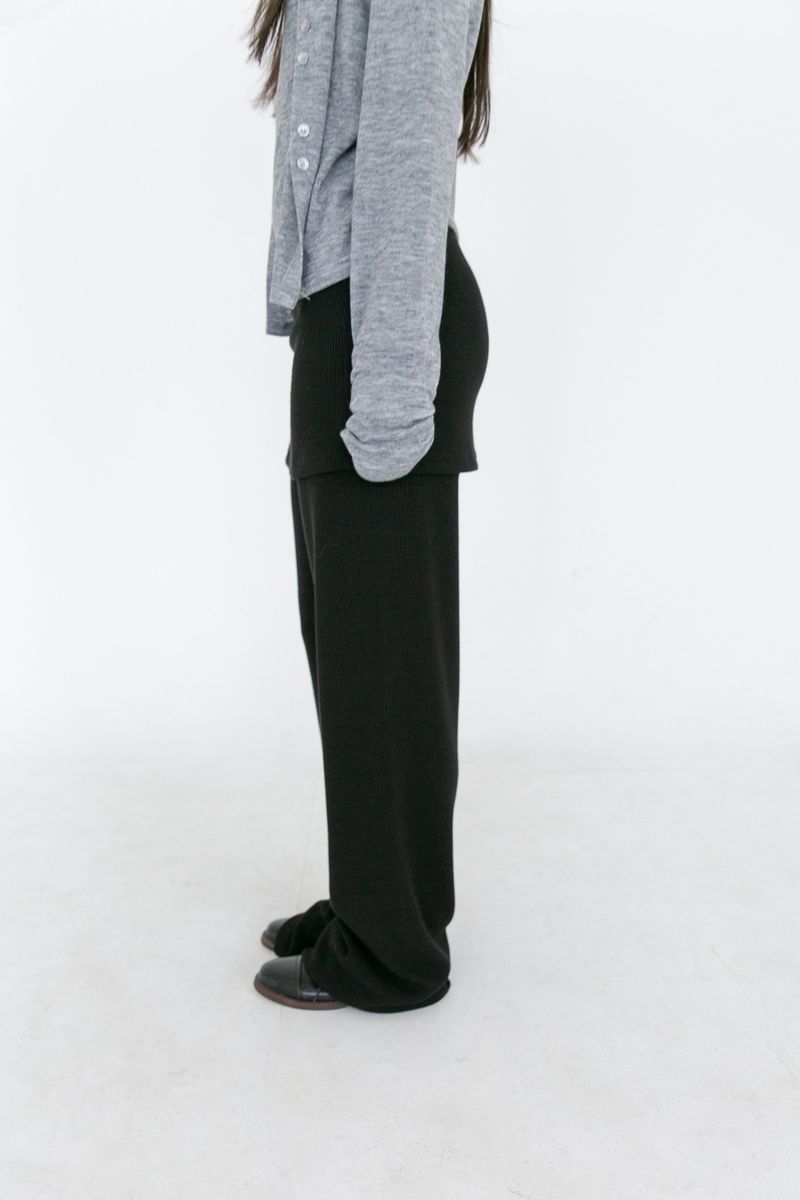 boot-cut banding skirt pants(2colors)