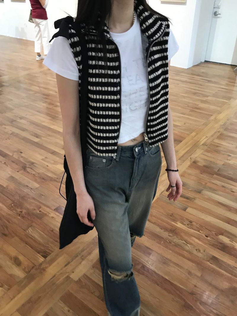 Nismo stripe knit vest