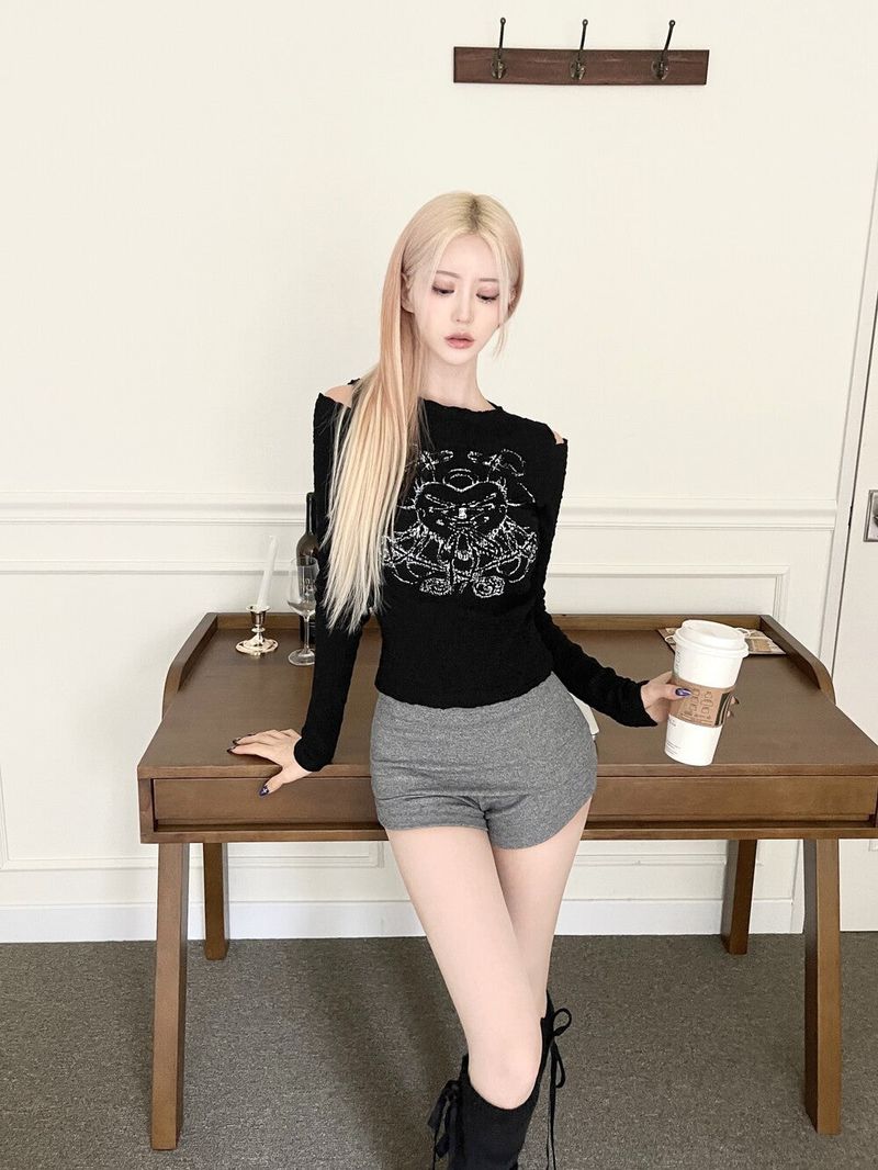 Drape flap short pt (4color)