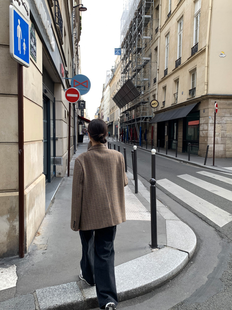 [MADE] Check wool jacket