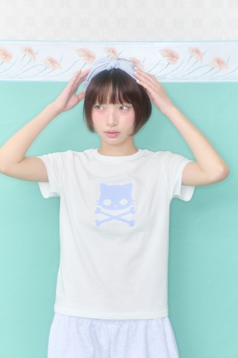 KIRI SKULL PATCH T-SHIRT (WHITE)