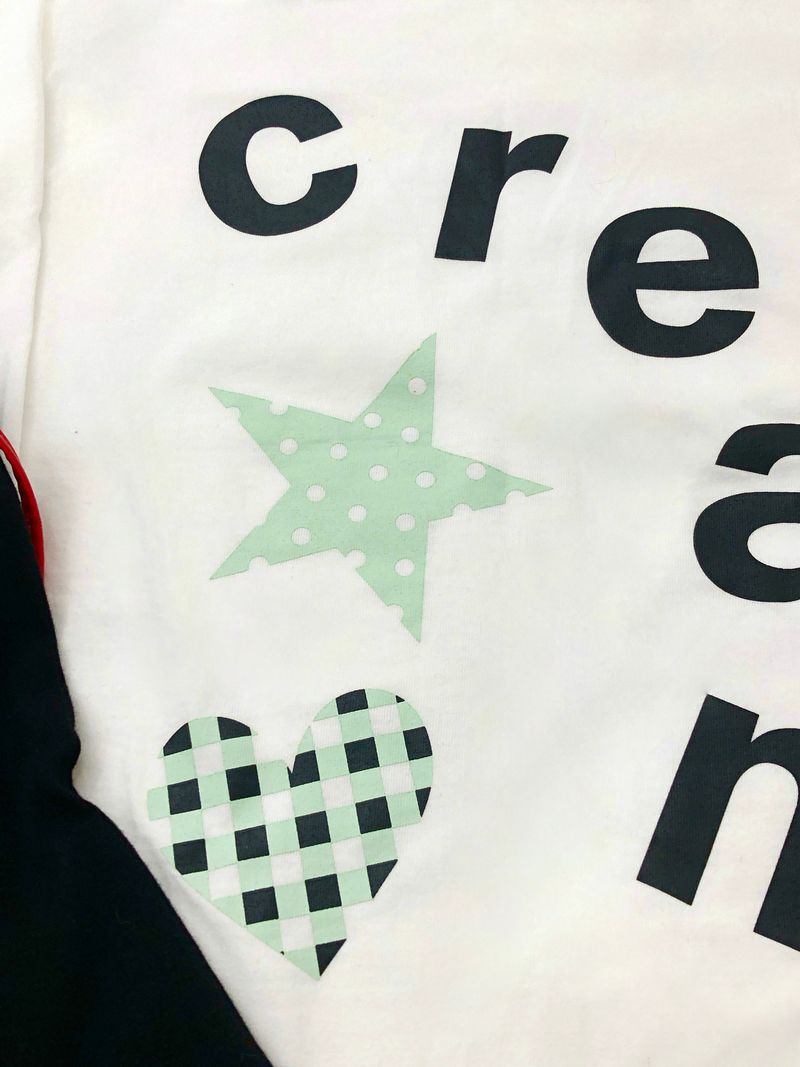 Cream Star Heart Long Sleeve