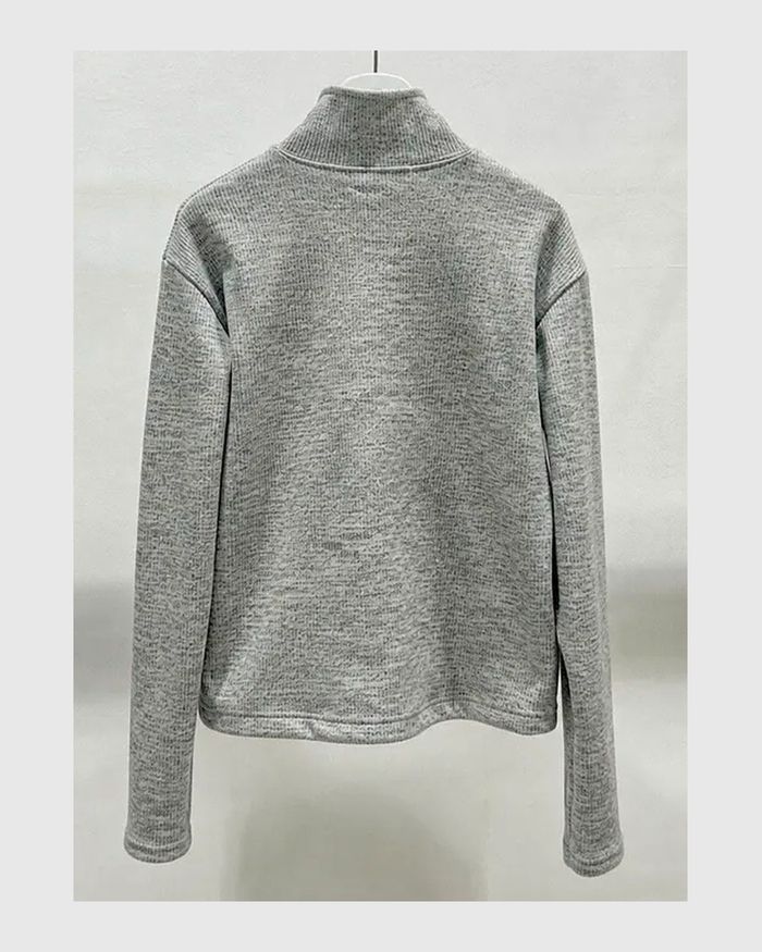 (UNISEX) Napoleon Braid Knit Zip Up
