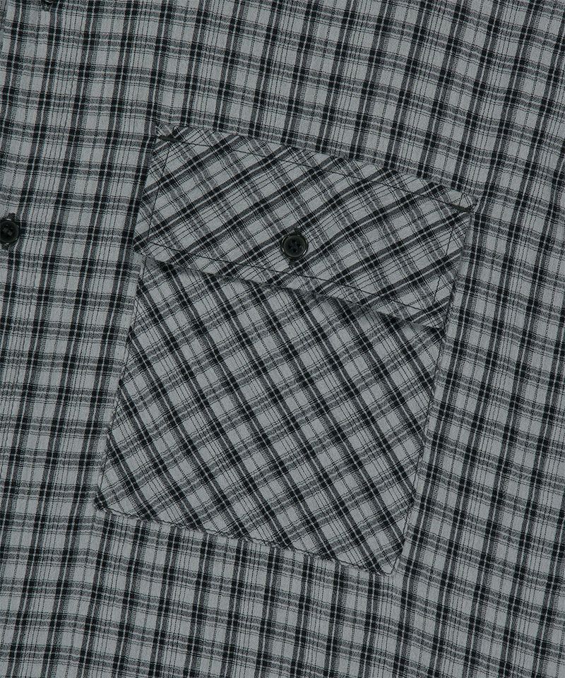 ROLL-UP CHECK HALF SHIRT