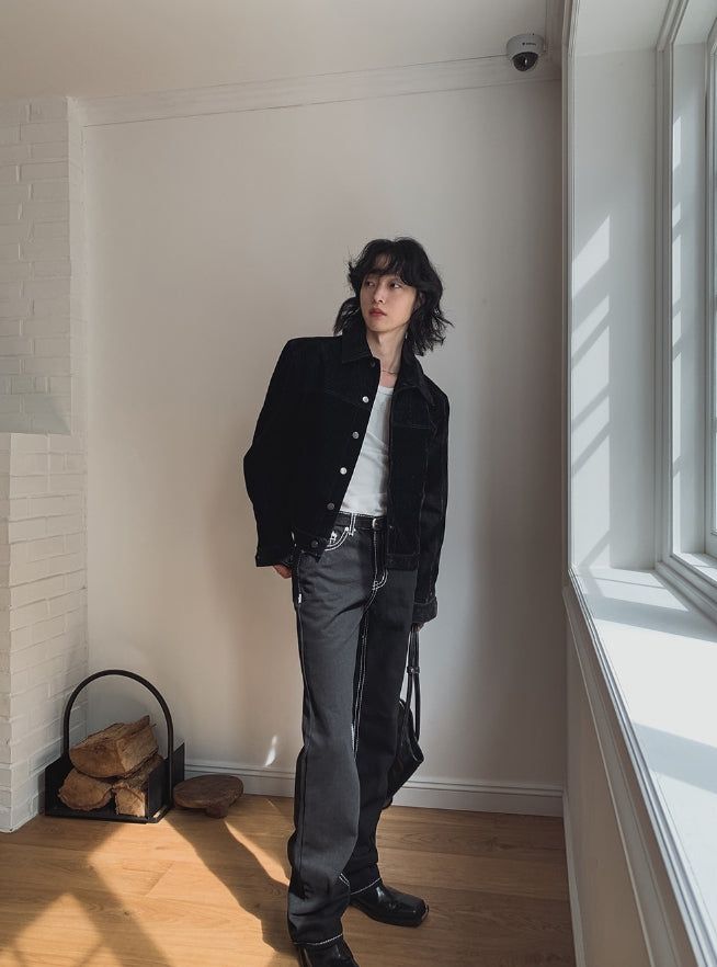 Wiles Velvet Denim Jacket