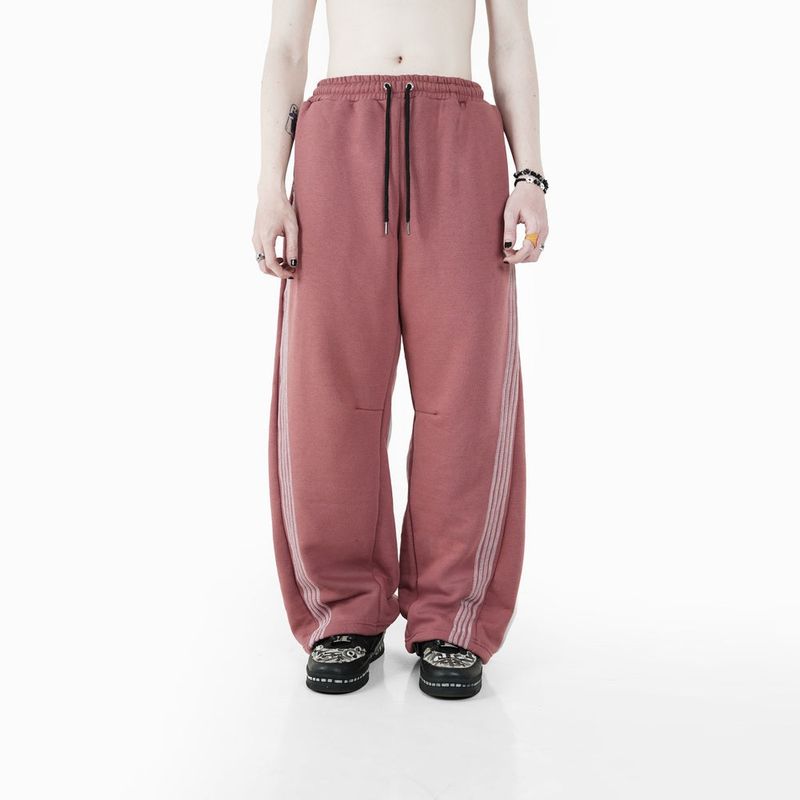 Hierarchy Studios（ヒエラルキースタジオ）の「HIERARCHY STUDIOS TMTNW - Dusty Pink Four Stripes Baggy Pants（Pants）」