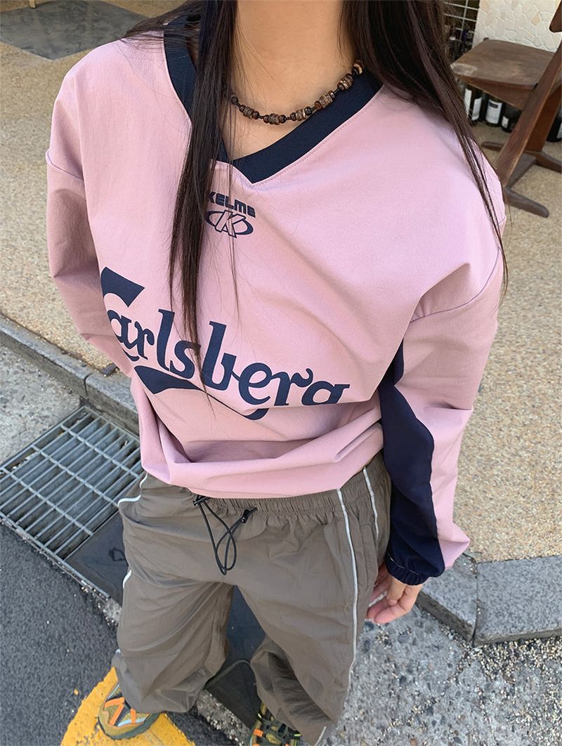 CARLI SPORTY NYLON SWEAT SHIRT (3COLOR)