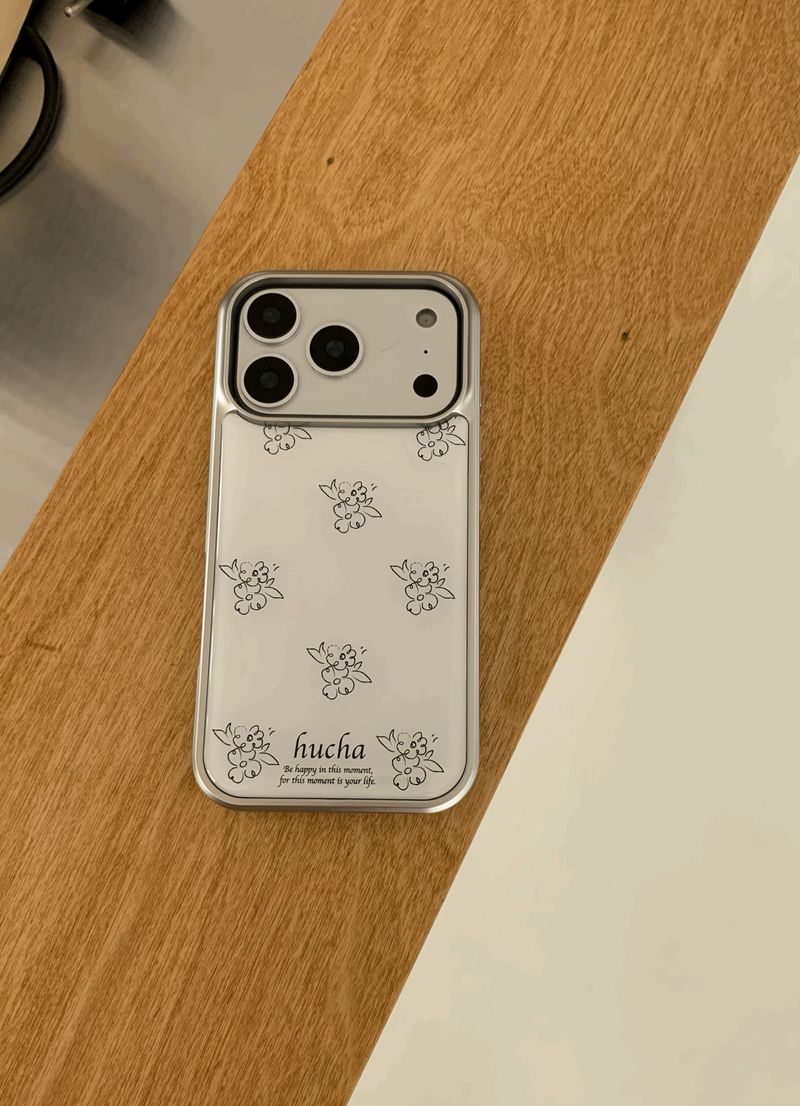Flower Drawing Epoxy Phone Case