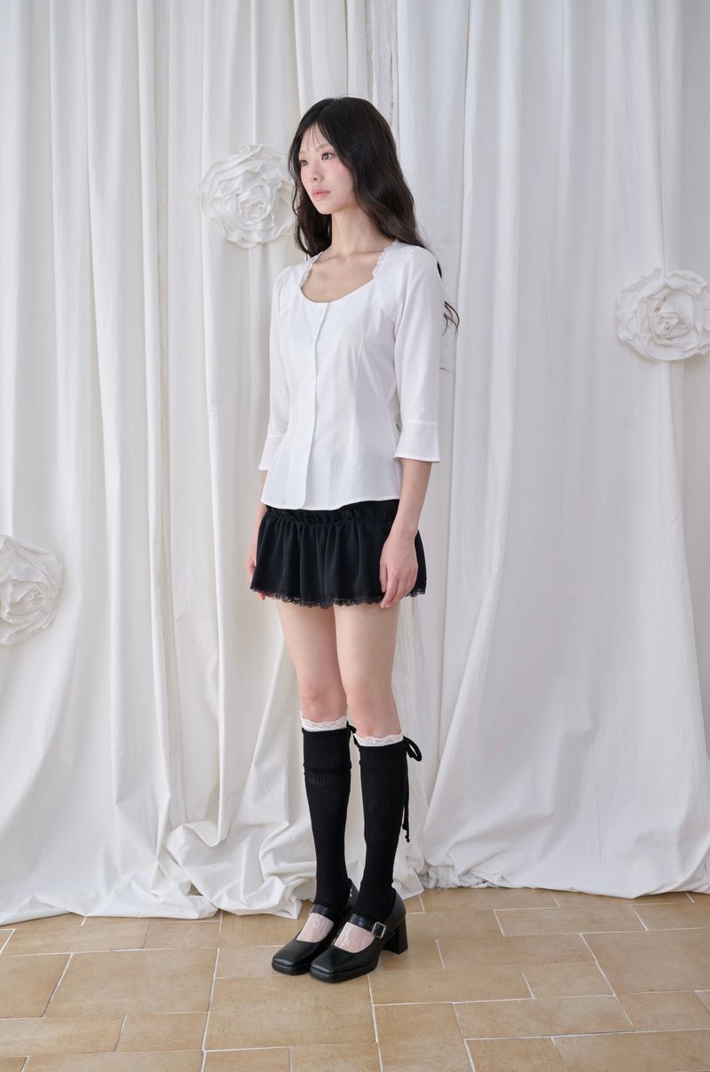 Mabel Lace Square-Neck Blouse (3 colors)